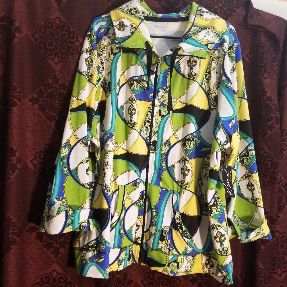 Brand new Kim rogers Zipup pocket blazer size 2x